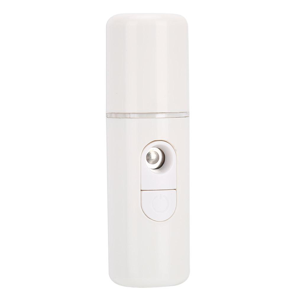 Nano Mist Sprayer Deep Hydrating Portable USB Face Steaming Skin‑Care Humidifier(White )