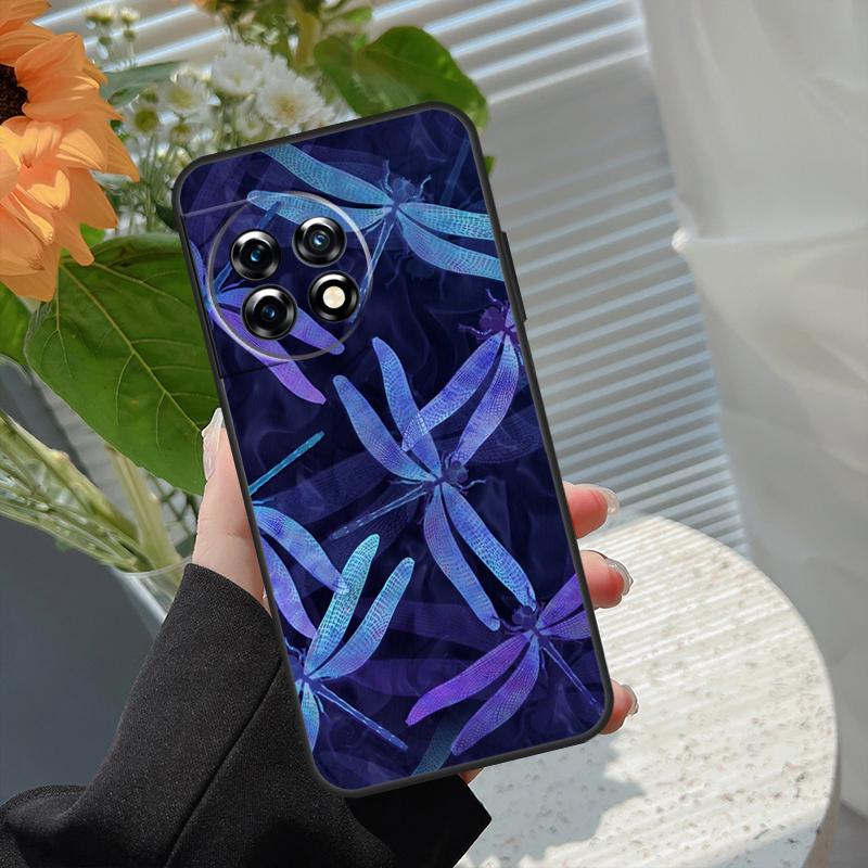Luxury Dragonfly Case For OnePlus 10 Pro 15 13 12 11 13T 15R 13R 10R 10T 8T Nord CE 5 4 2 3 Lite N20 N30 Cover