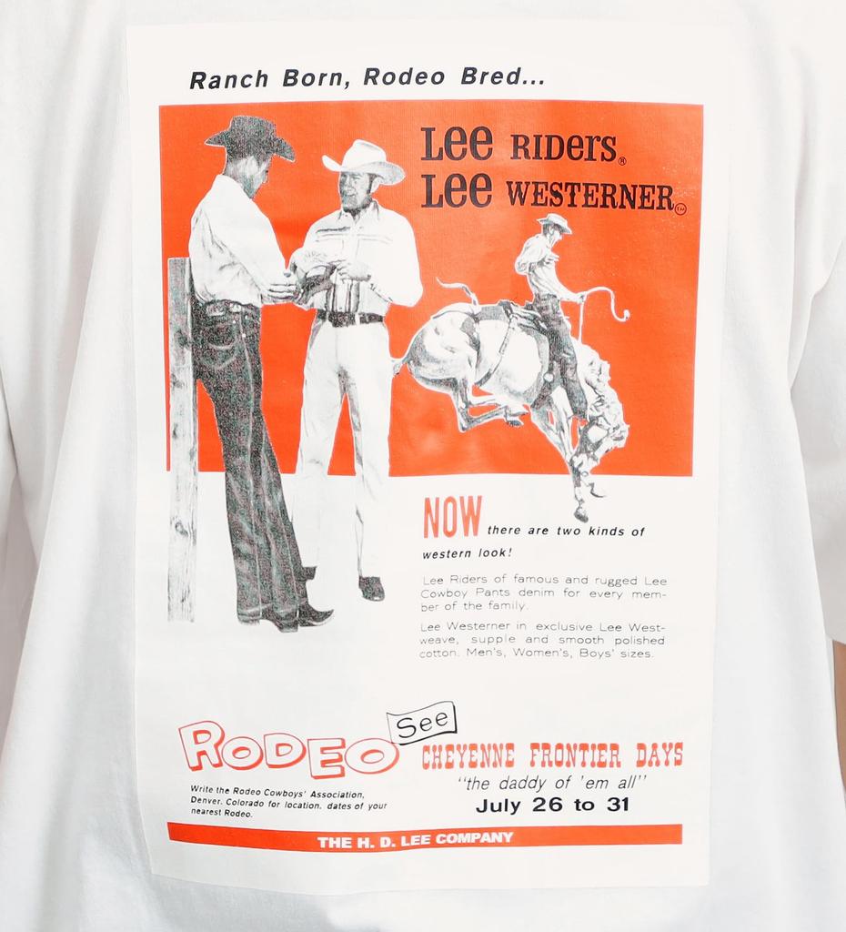 Lee White Old Back Print Short Sleeve Men's T-Shirt