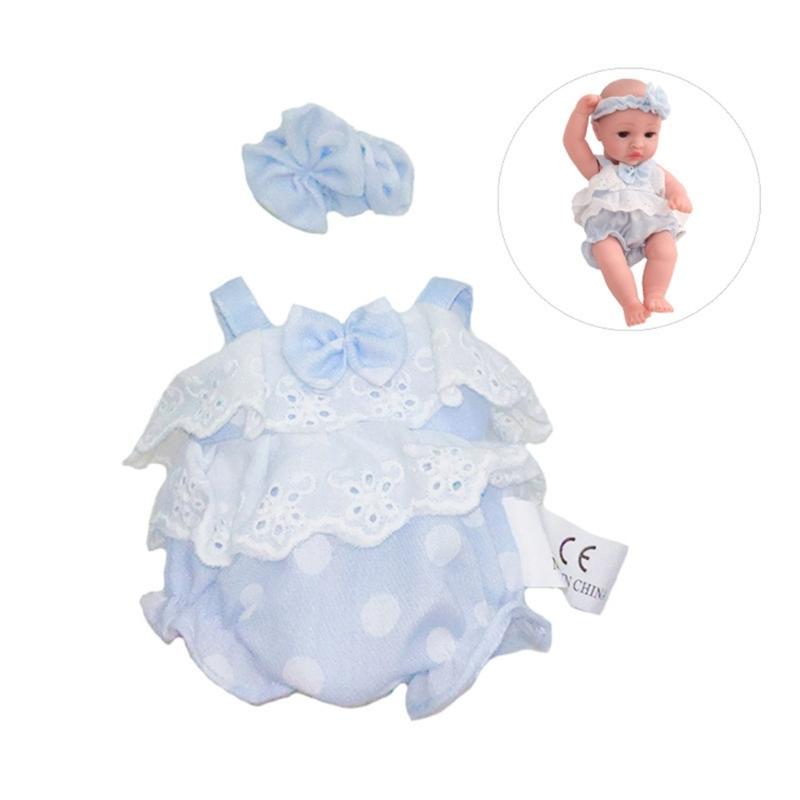 3pcs Realistic Doll Hat&Shirt&Short Pants Suit for 30cm Uniform Realistic Doll Baby Costume Christmas Gift for Girl