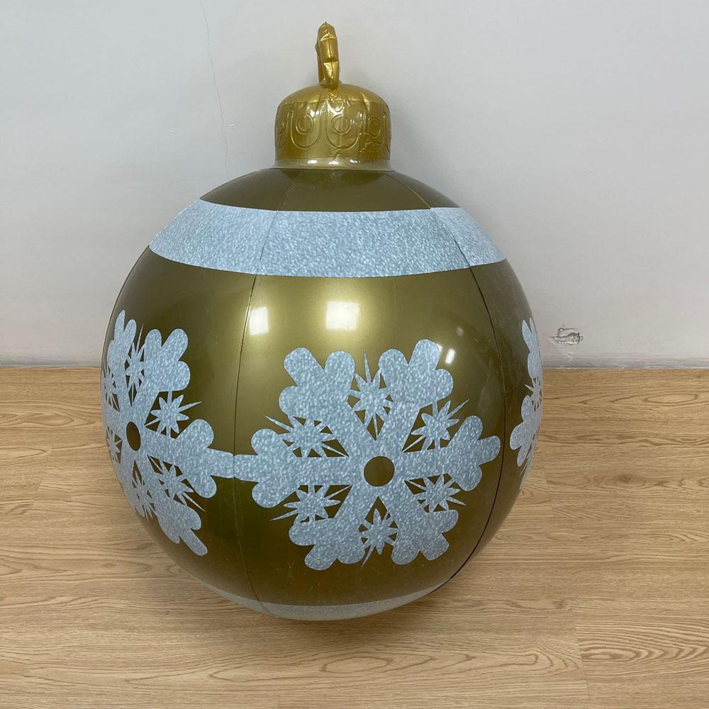 60CM Weihnachten Aufblasbare Dekorierte Kugeln Weihnachten Außen Weihnachtsbaum Dekorationen Aufblasbare Christbaumkugeln Spielzeug mit Licht