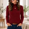 Women's Slim Fit Turtleneck Pullover Sweater for Casual Daily Wear