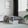 VidaXL Metal Bed Frame with Headboard-Footboard White 90x190 Cm 352378