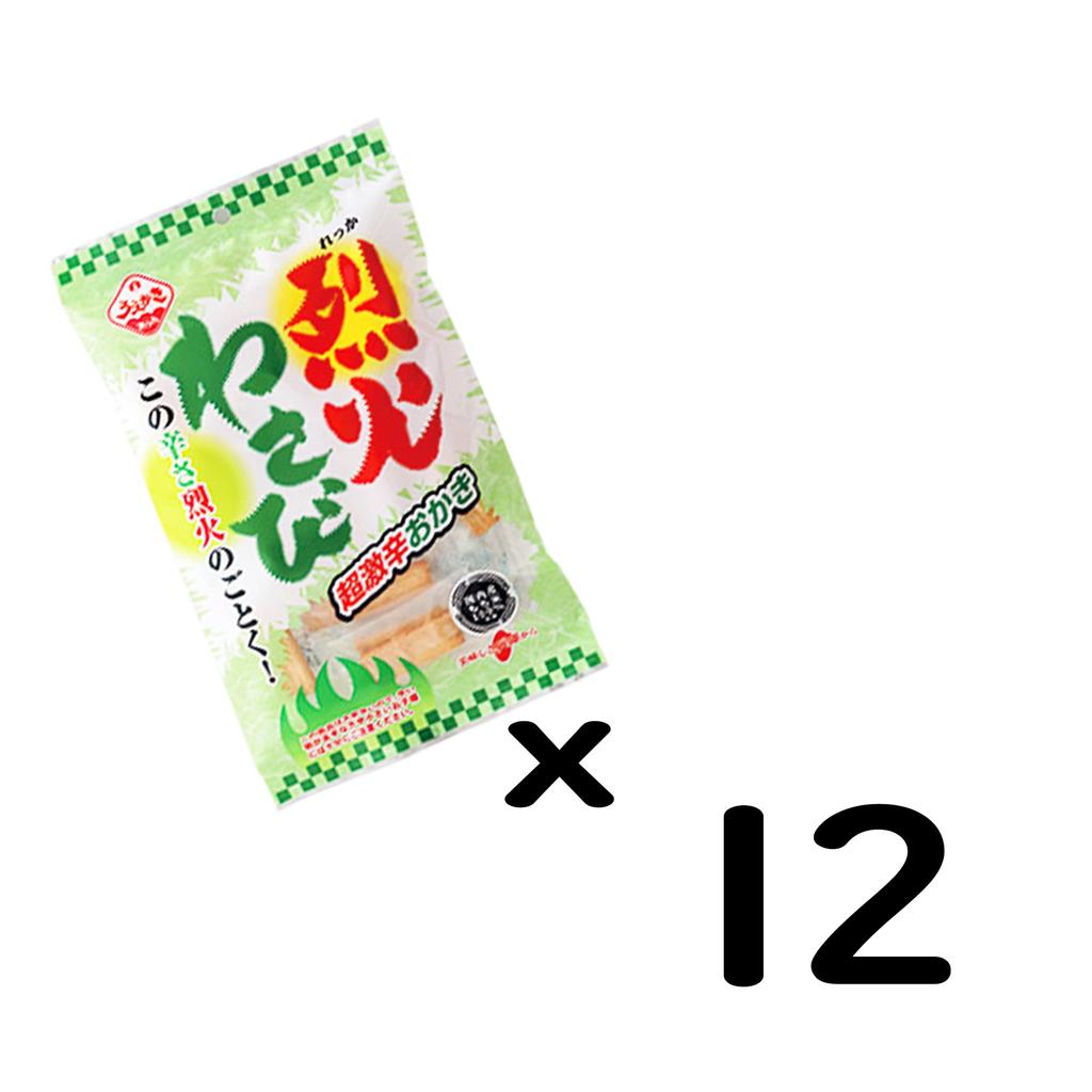 Uegaki Rice Crackers Rekka Wasabi 50g X 12 Bags