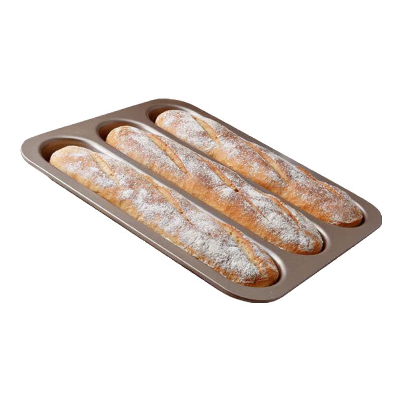 

Форма для выпечки багетов с 3 ячейками, антипригарная