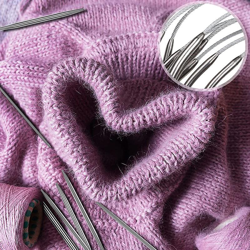 Circular Knit Needles 3pcs Knitting Metal Cable Circular Knitting Needles Set Knitting For Babies Sleeves Socks Accessories