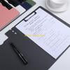 W89C Standard Size Flipping Clipboard Folder With Metal Clip File Organiser wth Writing Board For School Office 12.6x9.25In