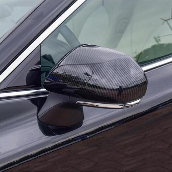 Carbon Fiber Rearview Mirror Cover Trim For Toyota Camry 2018-2024