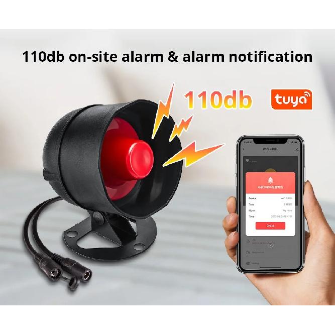 KERUI Tuya WIFI Loudly Speaker High Decibel Burglar Siren Home Security Alarm System With Door Windows Sensor Motion For House