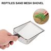 1pc Stainless Steel Reptile Sand Shovel Filtering Mesh Litter Scooper Substrate Cleaner Fine Bedding Sifter Metal Scoop Tool