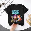 Kpop Demon Hunters Children's T Shirt Short Sleeve Saja Boys Kdis T-shirt Cute Kpop Demon Hunters Harajuku Tshirt for Boys Girls