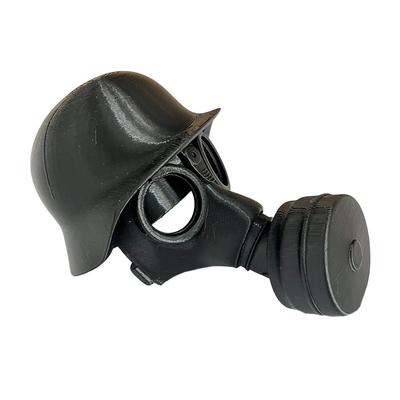 Trailer Hitch Cover With Steel Helmet And Gas Mask 3D Printed Trailer Hitch Ball Cover Prevent Receiver Tube From Rusting