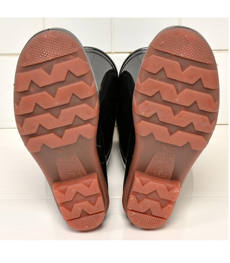 Men's Mid-Tube Rain Boots, Non-Slip Waterproof Construction Site Labor Protection Rubber Water Shoes