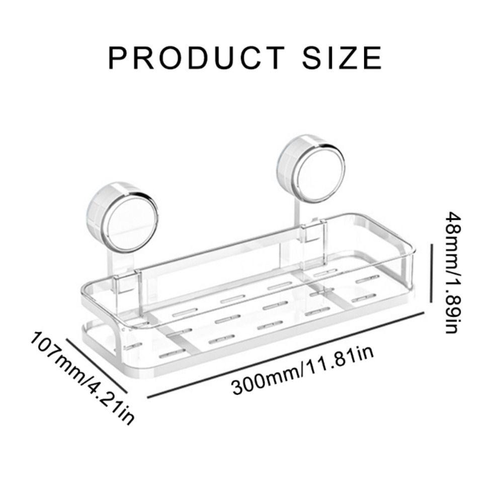 Wall-mounted Suction Cup Storage Rack Space Saving Bathroom Drain Rack  Kitchen