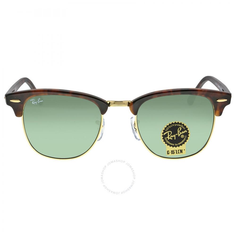 

Классические зеленые солнцезащитные очки унисекс Ray Ban Clubmaster RB3016 W0366 51