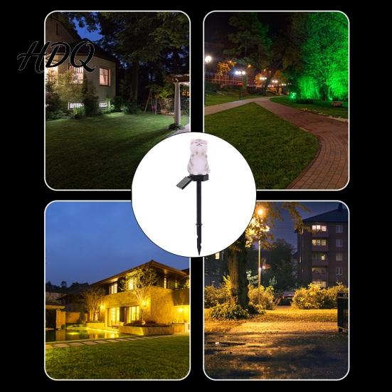 Waterproof Pathway Lighting Solar Cat Garden Light Outdoor Easy Installation Stakes LED Lamp for Patio Yard Lawn Decoration Lights
