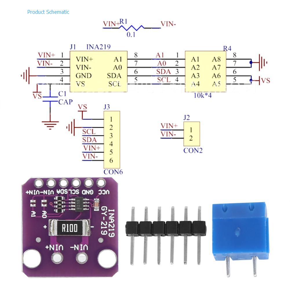 5Pcs GY INA219 High  I2C Interface Digital Current Sensor Module Electronic