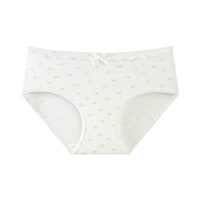 Women's Spring and Autumn 10A Antibacterial Extended Cotton Crotch Skin Friendly Breathable Briefs