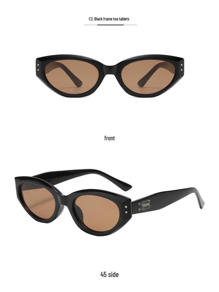 Korean Cat Eye GM UV Protection Sunglasses for Women - Metal Hinge & Fashionable Street Style