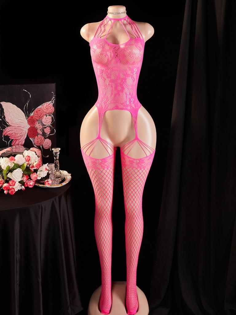 Crotchless See Through Women Sex Underwear Porn Hollow Mesh Sexy Bodysuit Ladies Exotic Costumes Erotic Fishnet Bodystocking