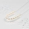 Pearl Necklace Arch Pearl Pendant 15pc K18WG Women's [Giftwrapped]
