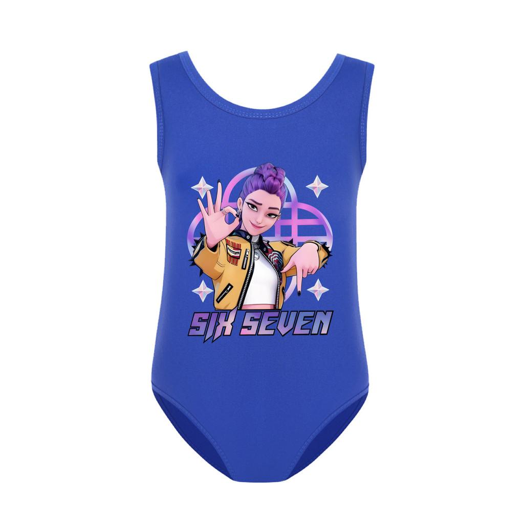 

5232 Дитячий Купальник для Дівчаток з Принтом Румі Міра Зої Плавання Суцільний Боді Купальний Костюм 160cm