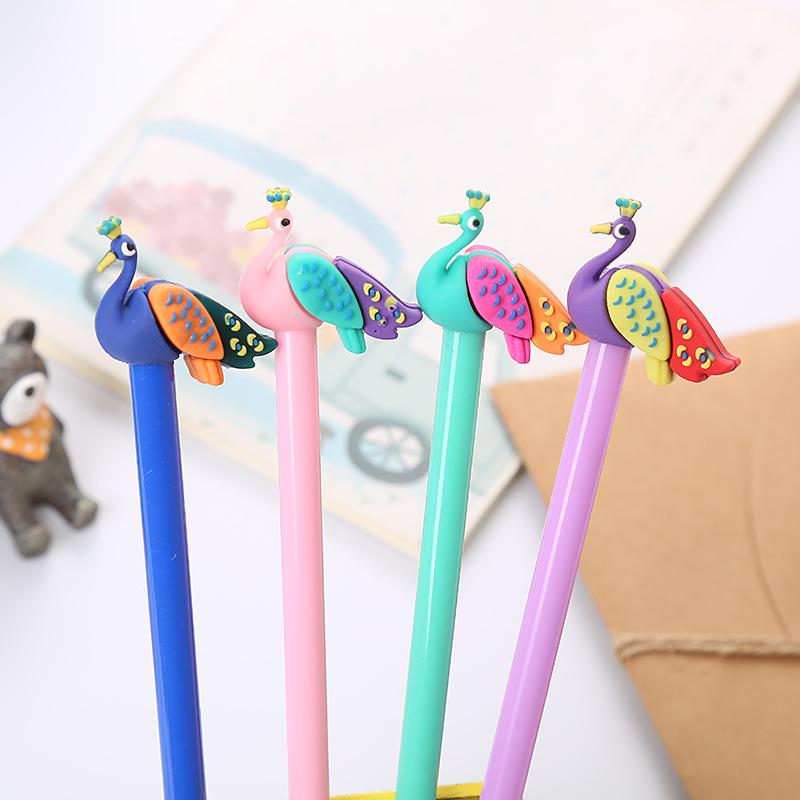 Creative Cartoon Peacock Pen for Students - Cute, Neutral Design, Ideal for Office and Learning Supplies