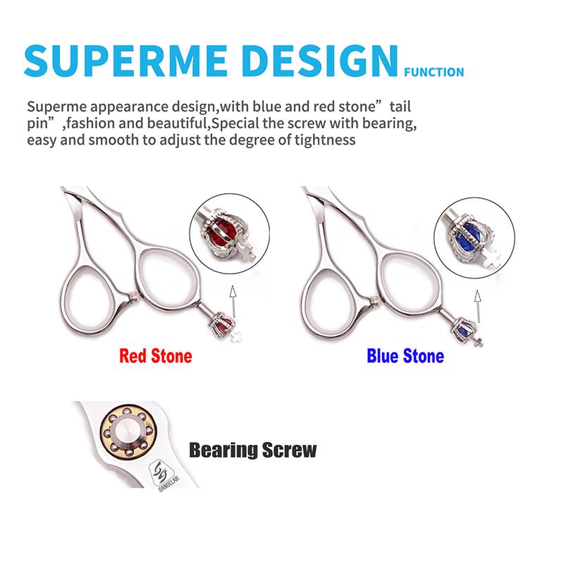 SANGELAR 5.5 Inch 6 Inch Pet Scissors Pup Scissors Tedy Cat Pet Grooming Tools Pet Eyelash Moustache Scissors Trim Face Wool Cutting Scissors