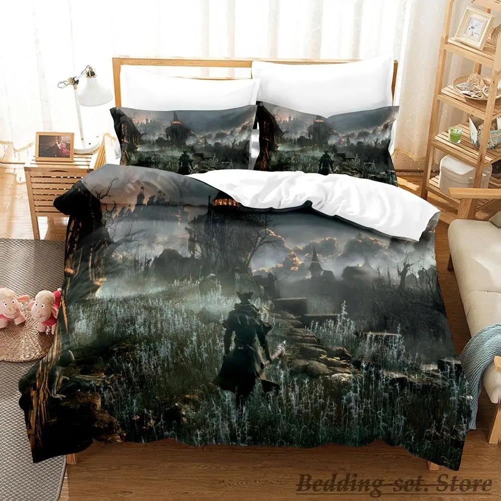 New Bloodborne Lady Bedding Set Single Twin Full Queen King Size Bed Set Adult Kid Bedroom Duvetcover Sets Anime Game