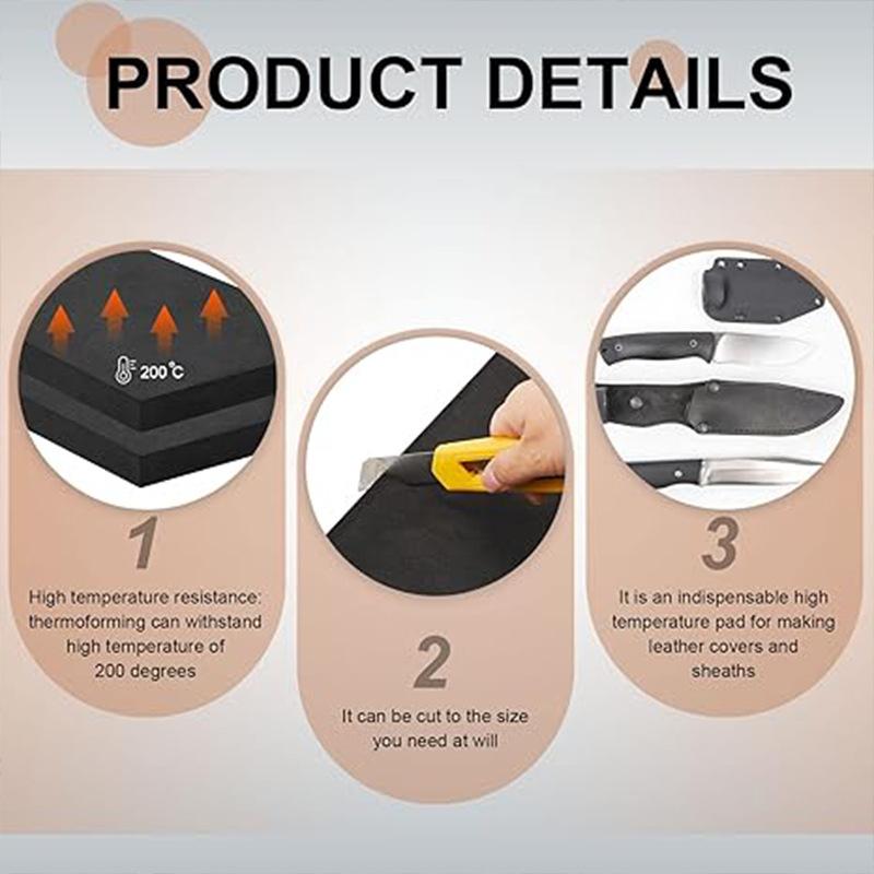 2pcs K Sheath Foam for Knife K Sheath Molding EVA Sponges for Kydex Extrusion Sheath Produce Protector 320x320x23mm