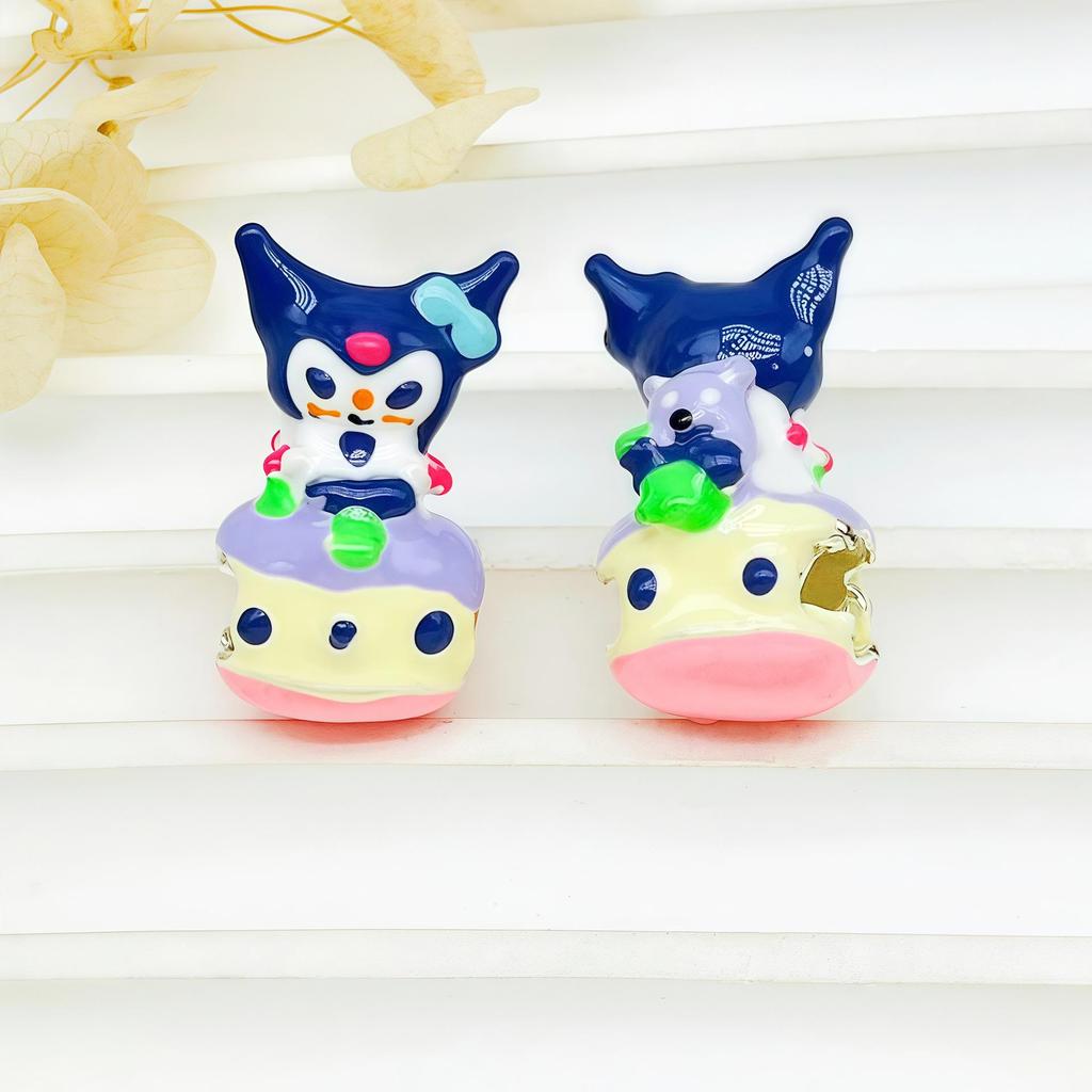 Dopamine Drip Hand-Painted Alloy Beads: Cute 3D Cartoon Accessories for DIY Bracelets