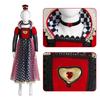 Red Queen Cosplay Outfit, Alice in Wonderland Halloween Stage Performance Dress