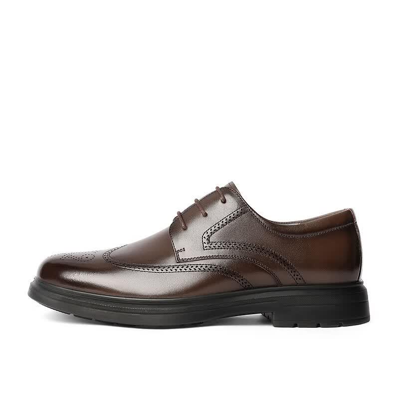 Senda Men s Cowhide Brogue Business Leather Shoes 40