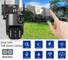 5K 12MP WiFi Camera Wireless Outdoor 10X Zoom Dual Lens Security Protection Surveillance Cameras Auto Tracking P2P CCTV PTZ Cam