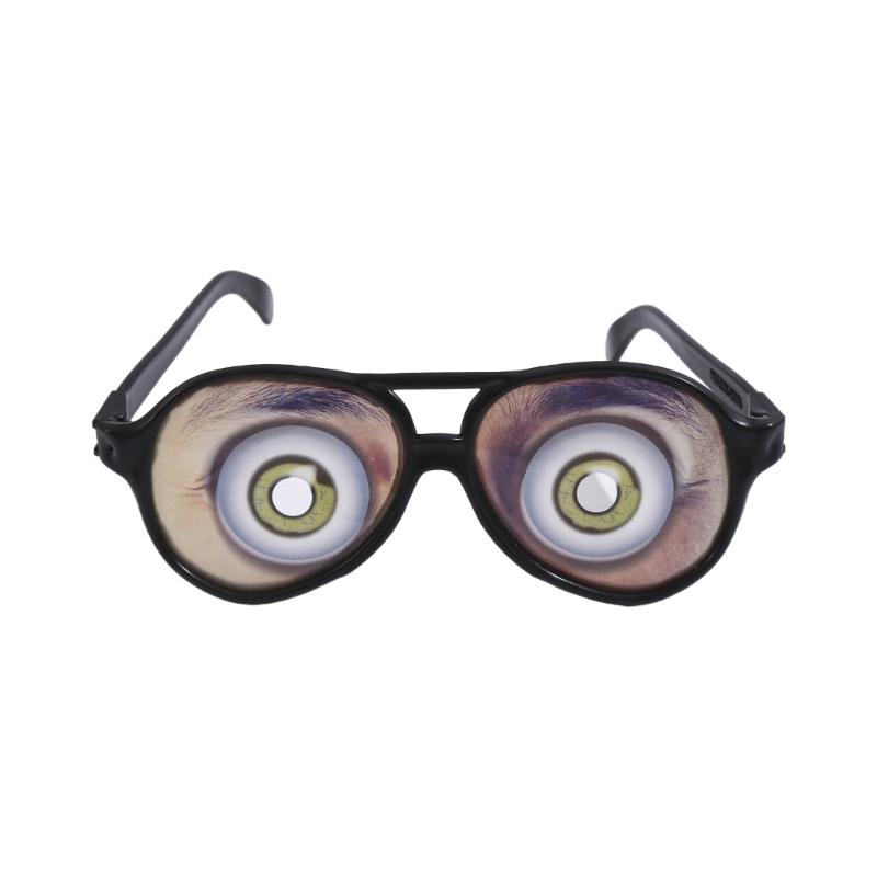 Halloween Trick Toy Joke Funny Eyes Glasses Prank Disguises Eyeglass Halloween Fools Day Party Accessory for Women Men