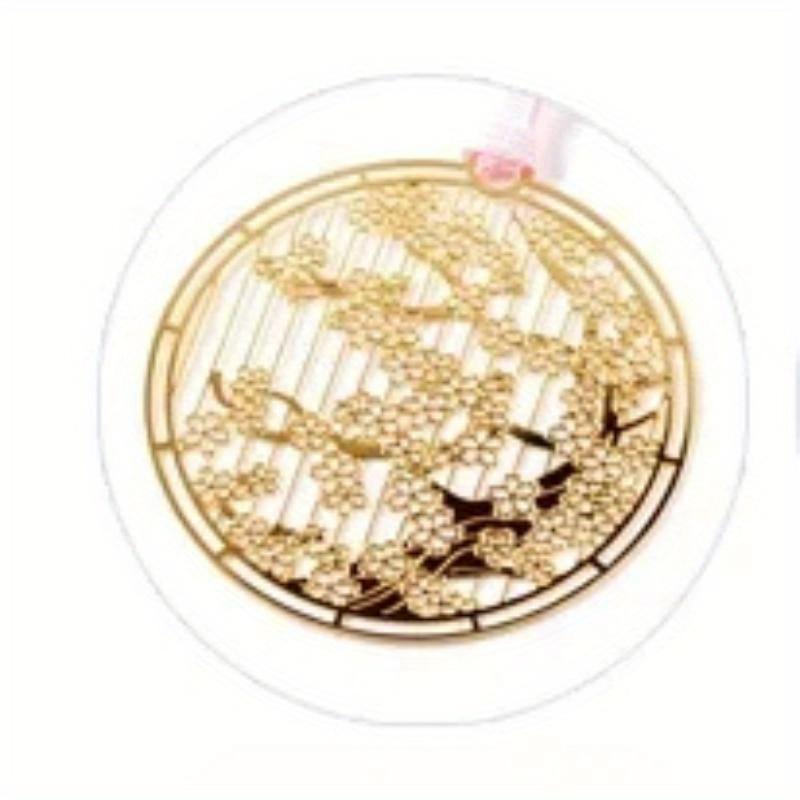 Cherry Blossom Series Chinese Style Hollow Bookmark Creative Small and Mini Brass Bookmark Page Clip