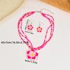 Elegant Colourful Flower Floral Set Earrings Necklace Sweet Braided Necklace Fashion Jewelry