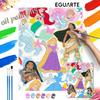 Disney Paint By Number Kit Princess Collage Drawing Canvas DIY Picture Home Decor Disney Art Craft Set Unique Painting Modern Wall Art