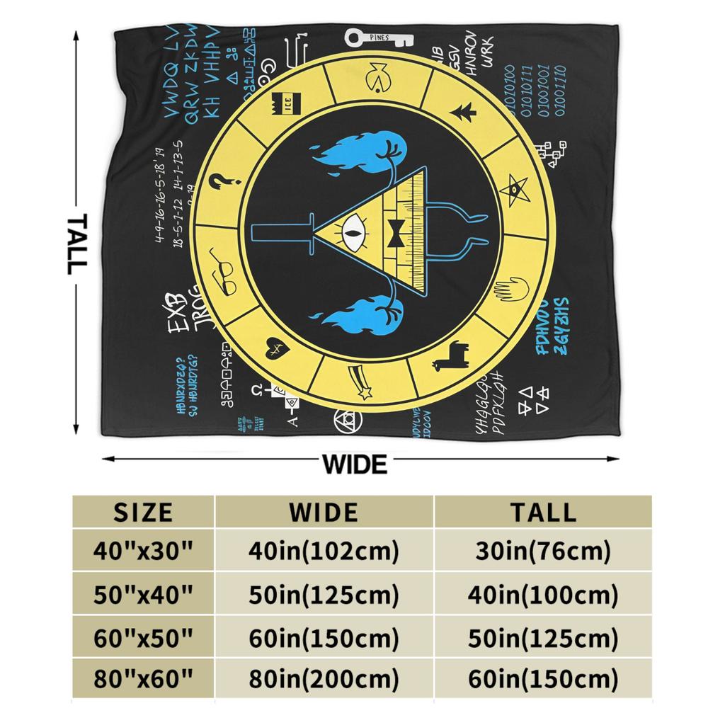 Gravitys Falls Bill Cipher Blanket Flannel  Super Warm Throw Blankets for Bedding Couch Bedroom Quilt