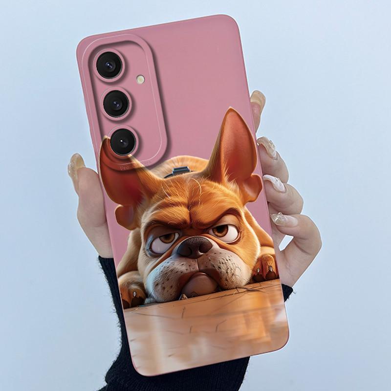 Funny Cool Cat Dog Silicone Phone Case For Samsung Galaxy A16 A26 A36 A56 5G Bumper Matte Protective Soft Back Cover Shell Capas