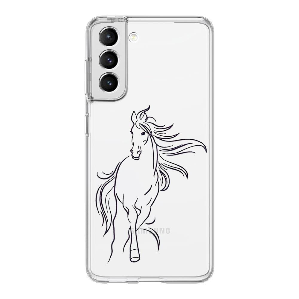 Phone Case For Samsung Galaxy S24 Ultra S23 FE S22 S20 S21 5G S10 S9 Plus S10E S8 Soft Silicone Clear Animal Art Horse Cover