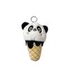 Creative Cartoon Cone Panda Keychain Pendant Ice Cream Hanger Doll Cute Bag Accessories