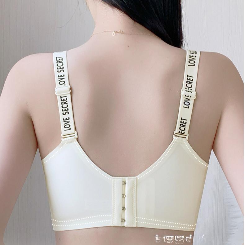 Large Size Bra for Women Without Steel Rings Simple Letter Shoulder Strap Bra for Women Push Up Bra