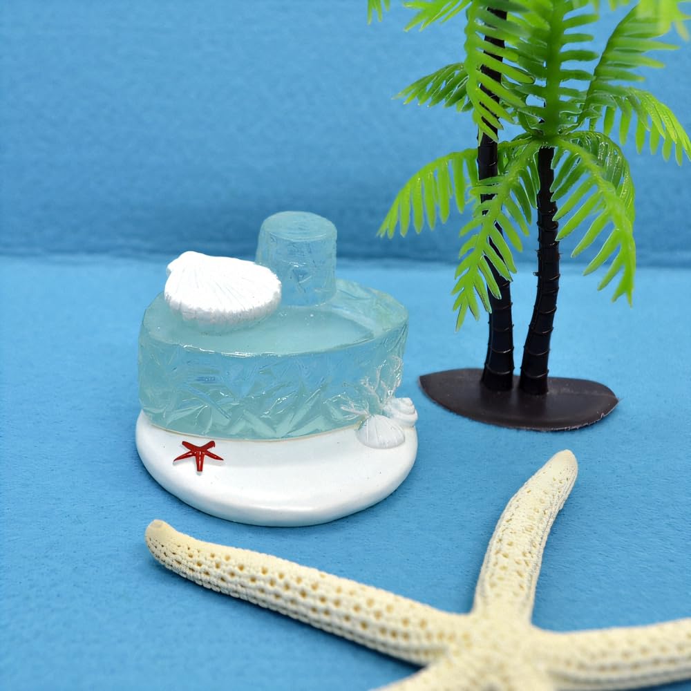Fourcart Cute Handmade Glass Crafts [Poly Sea Stage] x 5-Piece Set