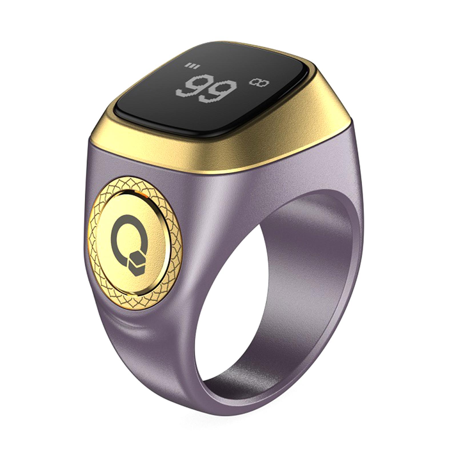 

Electronic Digital Finger Counter OLED Display Tasbih Tally Counter Clicker & Prayer Time Reminder Prayer Tally Counter 20 фиолетовый