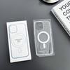 Magsafe Protective Cover for iPhone 14 ProMax, Transparent Acrylic Case, Compatible with Apple 15 Magnetic Mobile Phone Case.