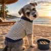 Stylish and Cool Dog Striped Shirt Crew-Neck Dog T Shirts Cat Outfit Dog Two Legged Clothes  Autumn