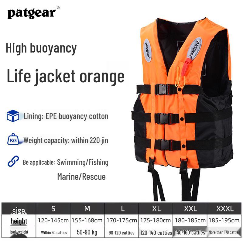 High Buoyancy Life Jacket for Children and Adults - Ideal for Fishing, Rowing, Swimming, and Flood Control