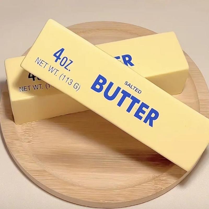 Fake Food Butter Stick Squeeze Toy Slow Rising Squishy Butter Bar Brick Adult Fidget Toy Anti Stress Release Hand Relax Gift Toy
