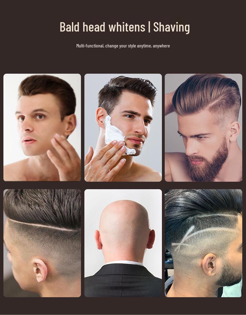 Men's Dual-Net Electric Shaver for Dry/Wet Use with Whitening Function